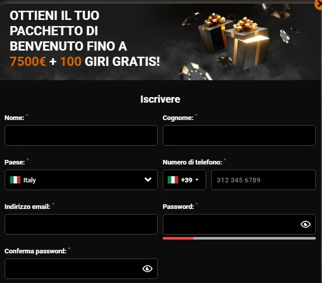 casino intense registrati